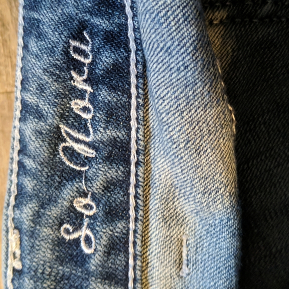 COWGIRL TUFF Sonora bootcut blingy Aztec embroidered blue jeans JS0N0R sz 24x33L - Picture 12 of 15